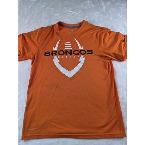 Nike Denver‎ Broncos Men's Small Dri-Fit Orange Athletic Training Shirt - Picture 1 of 7